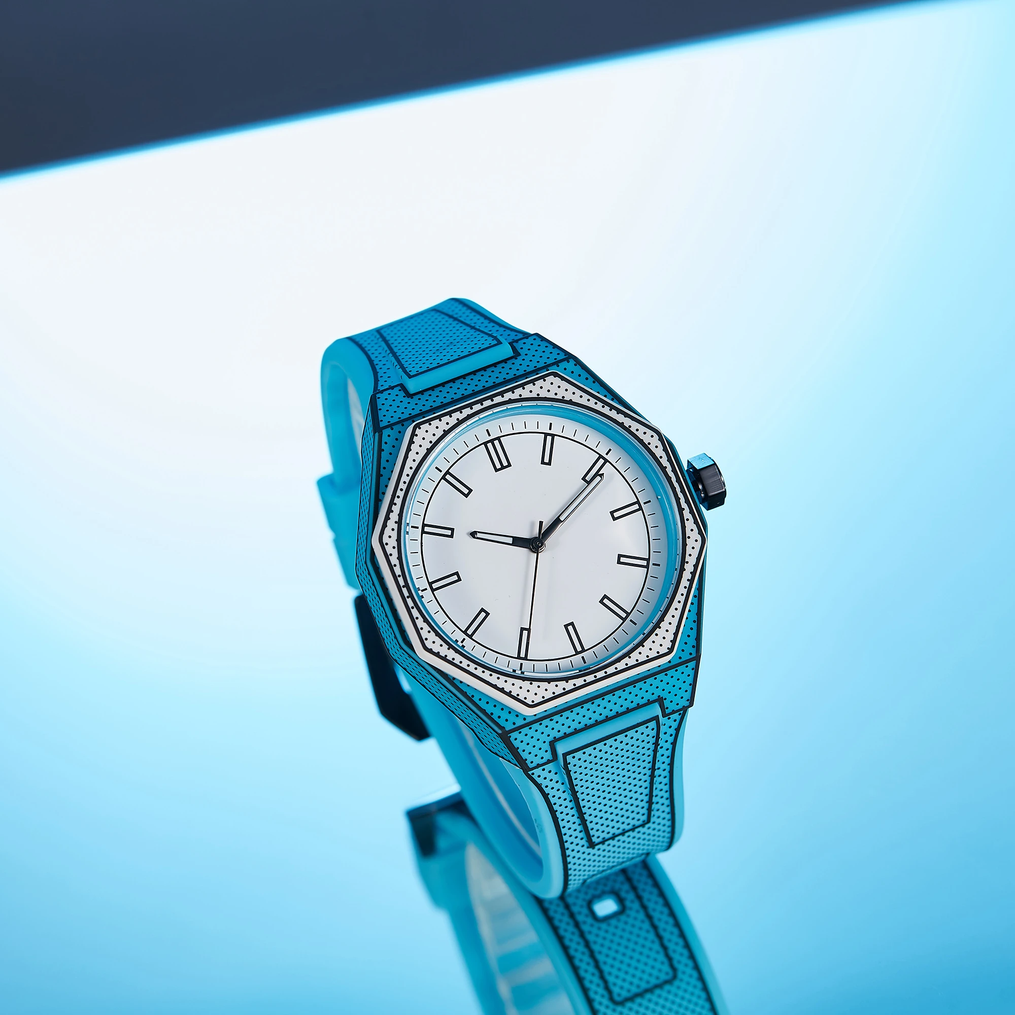 ساعة رجالية خفيفة الوزن مصنوعة من مادة البولي كربو...