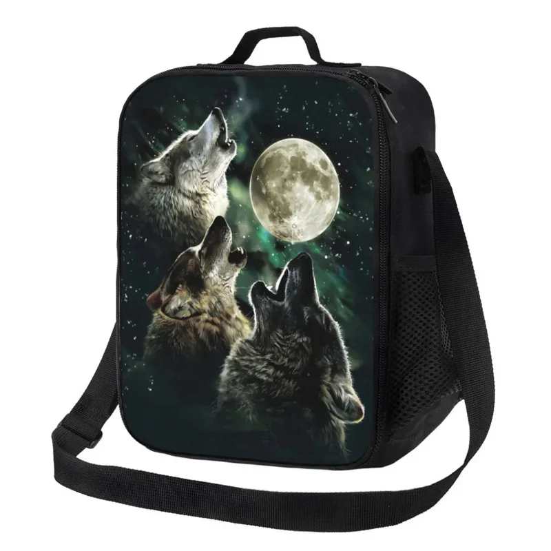 

Three Wolf Moon By Antonia Neshev DecalGirl Insulated Lunch Bags for Portable Cooler Thermal Food Bento Box Kids School Children