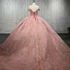 Vestidos De 15 Años Quinceañeras Lace Off The Shoulder Beading Crystal DY7576 Pink Ball Gown Party Dresses 2