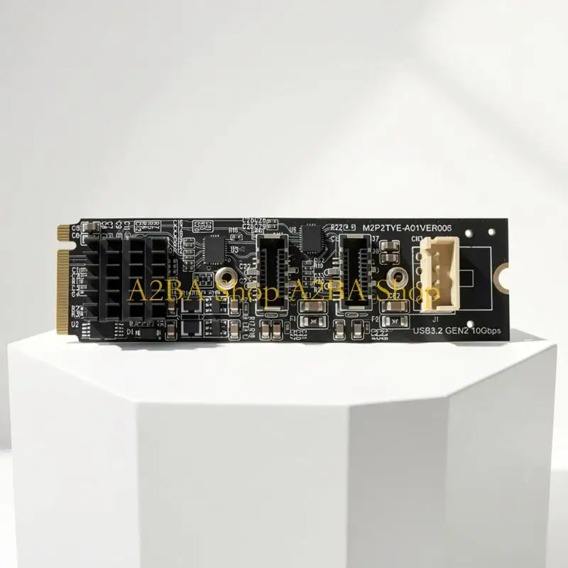 2개의 콘센트 유형 E 10Gbps 전송 속도 및 플라스틱 인클로저가 있는 USB 3 버전 2용 A2BA PCIe 확장 카드