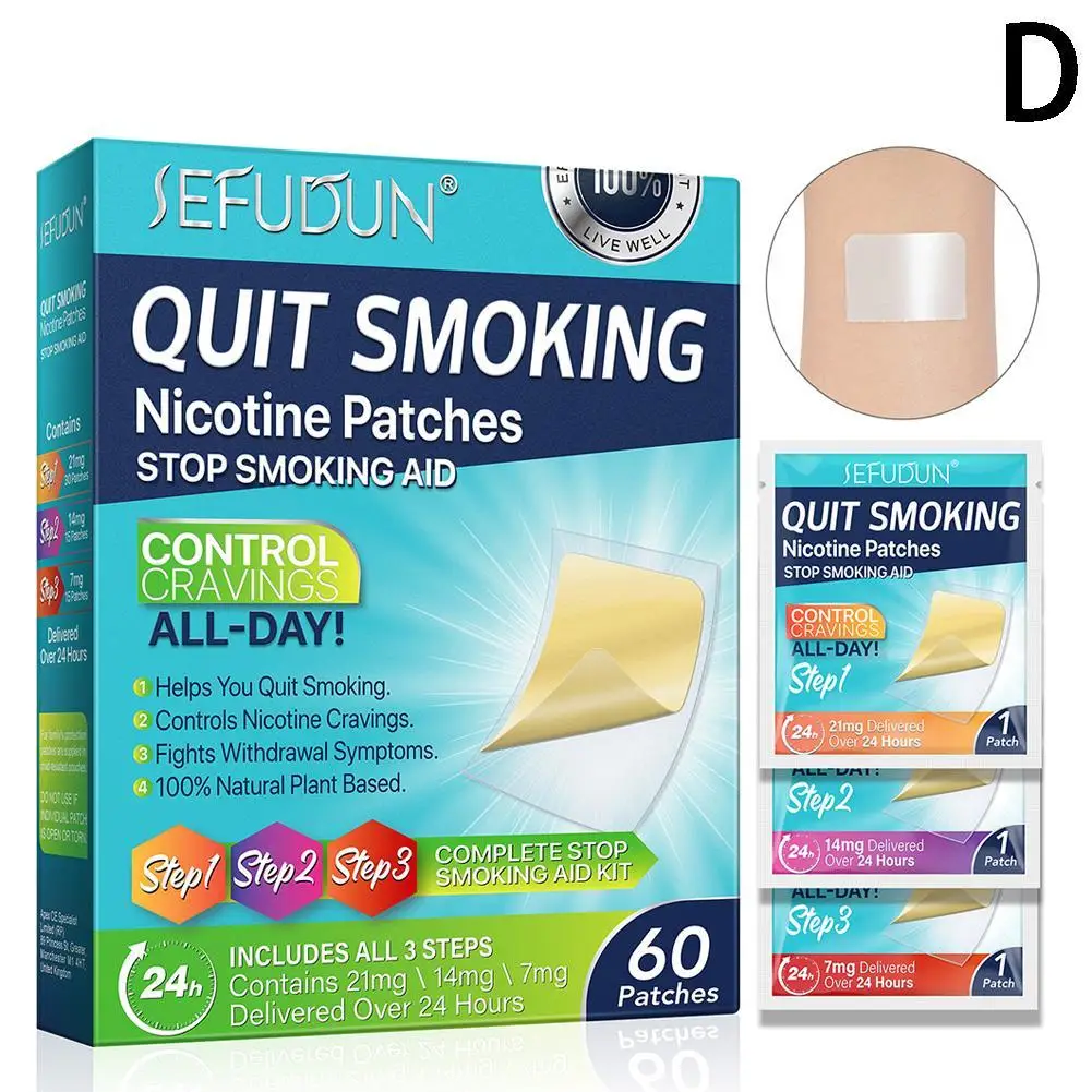 

Quit Smoking Patches Smoking Cessation Anti-Anxiety Improve Sleeping Relief Coughing Cleaning Body Toxins Phlegm Lung Detox Care