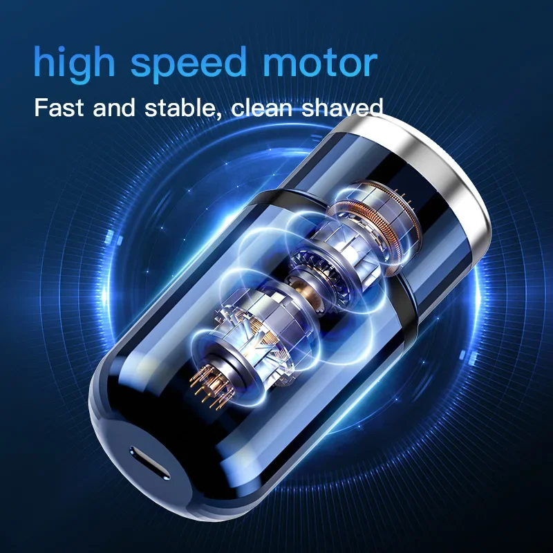 New Style Rechargeable Washable Mens Mini Portable Charging Digital Display Electric Razor Suitable for Outdoor/vehicle/travel