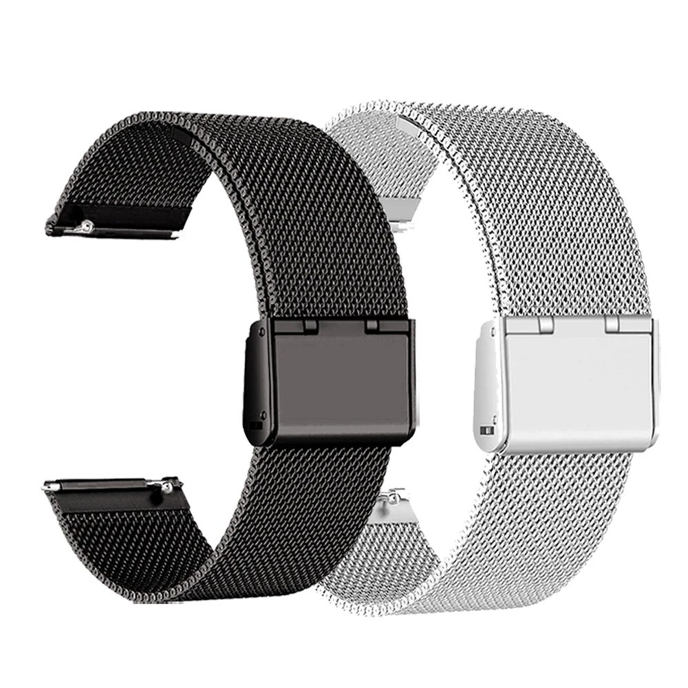Premium 22mm Milanese Loop Metal Watch Strap Bracelet - Elegant Watchband Accessory