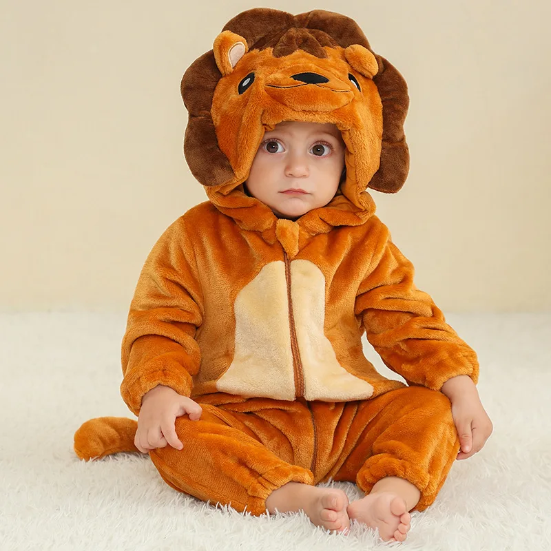Shark Halloween costumes baby Kigurumi cat dinosaur pajamas winter pyjamas baby one-piece jumpsuits animal kids flannel clothes