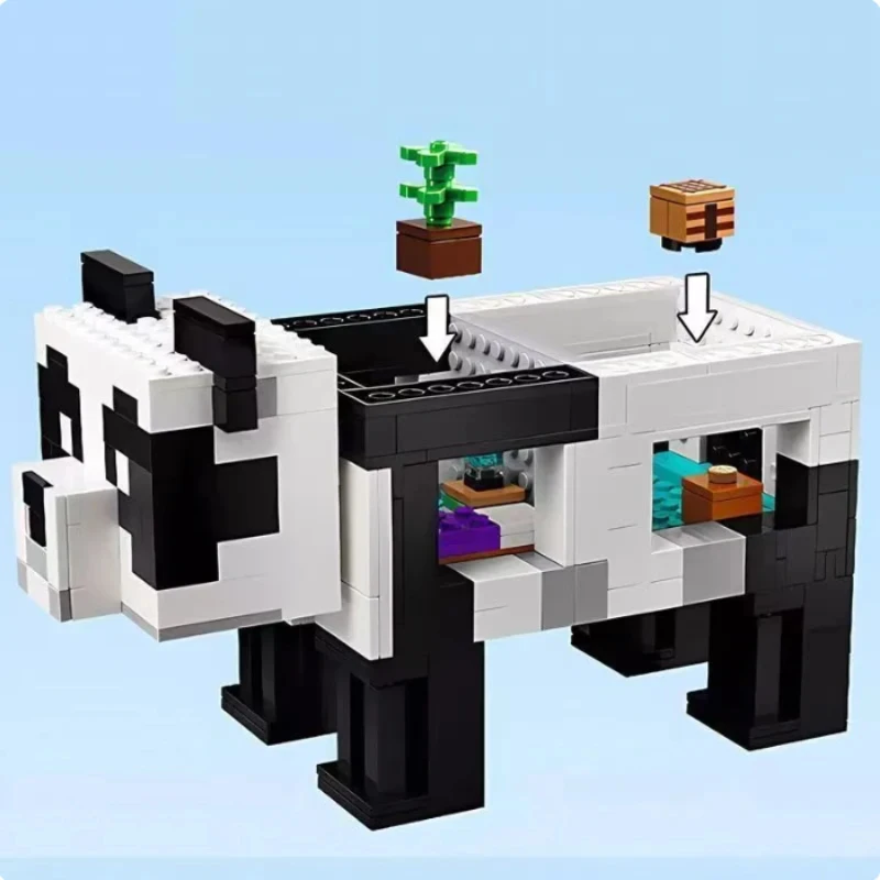 In Stock The Panda Haven Bricks Compatible MC Mode21245 Toy Animals House Building Blocks Toys for Children Christmas Gifts