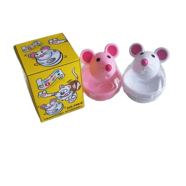 Cat Food Leakage Tumbler Feeder Treat Ball Cute Little Mouse Toy