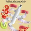 Stainless Steel Electric Chopper Meat Grinder Mincer Blenders For Kitchen Food Processor Multifunctional Kitchen Food Shredder 6