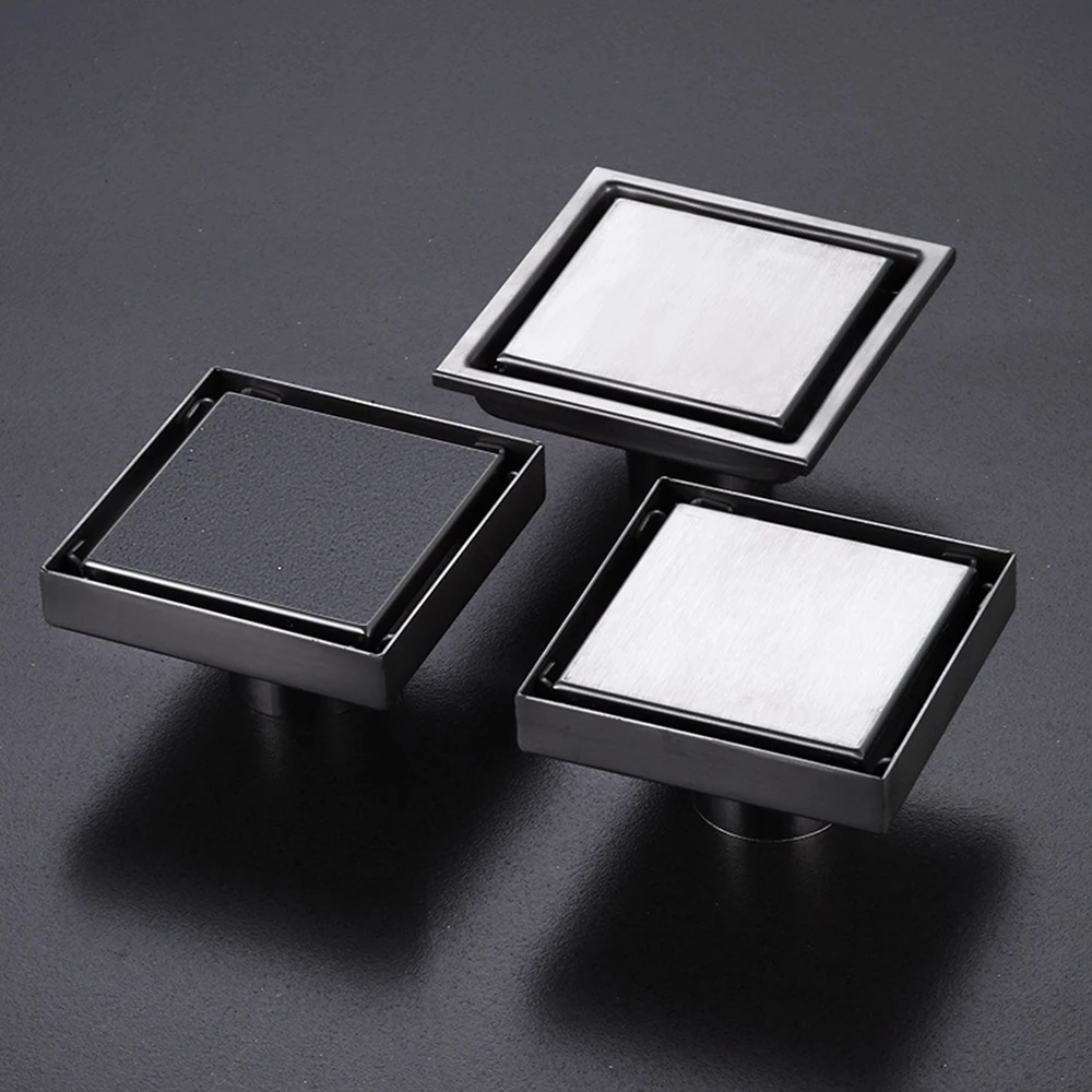 

Invisible Bathroom Floor Drain 10/15cm Square Waste Filter Drainage Anti-odor Shower Drain Strainer Bathroom Accessories