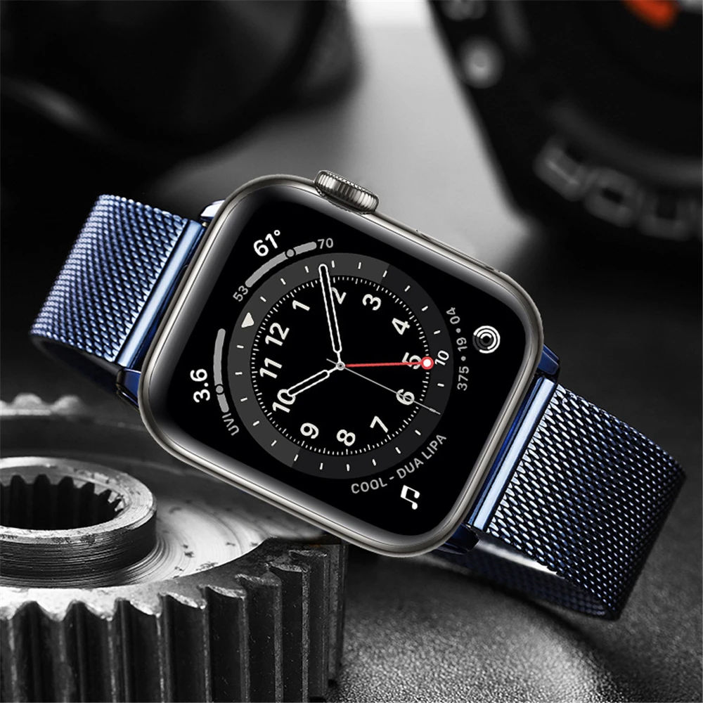 Спортивная сетчатая петля для apple watch 6 se 44 мм 40 ремешок ультра 49 iwatch 8 7 5 4 3 42 38