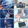 Xiaomi USB Handheld MIni Fan Foldable Portable Neck Hanging Fans 5 Speed Rechargeable Fan with Phone Stand and Display Screen 4