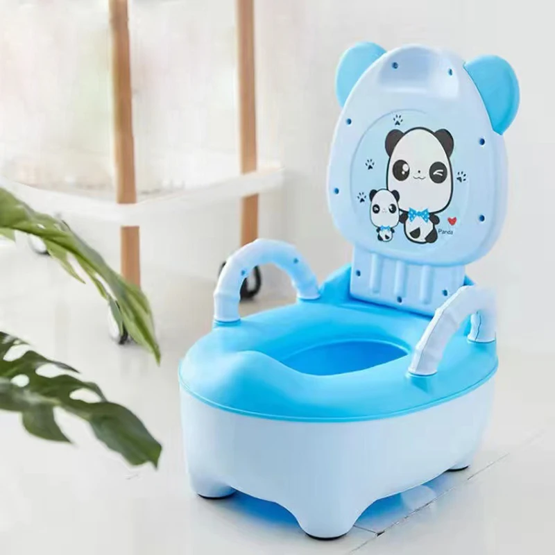 Sedile WC da allenamento Vasino per bambini Vasino con schienale confortevole Vasi per cartoni animati Pentola pieghevole per bambini portatile per vasino per bambini Padella per WC - immagine 3