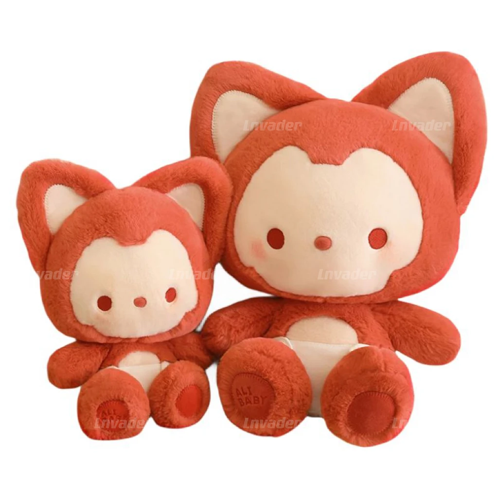 

Kawaii Cartoon Red Fat Fox Plush Toy Soft Cute Stuffed Animal Doll Anime Little Foxes Plushie Toys for Girls Kids Birthday Gifts