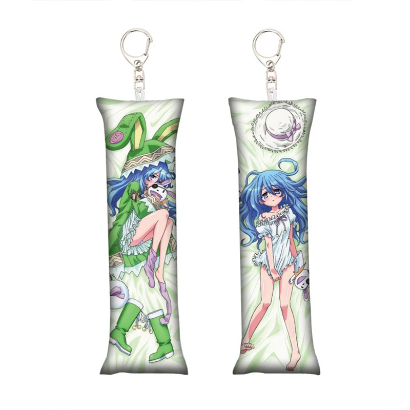 

DATE A LIVE Keychain Himekawa Yoshino Mini Dakimakura Pendant Key Chain Double-Side Print Pillow Bag Hanging Jewelry