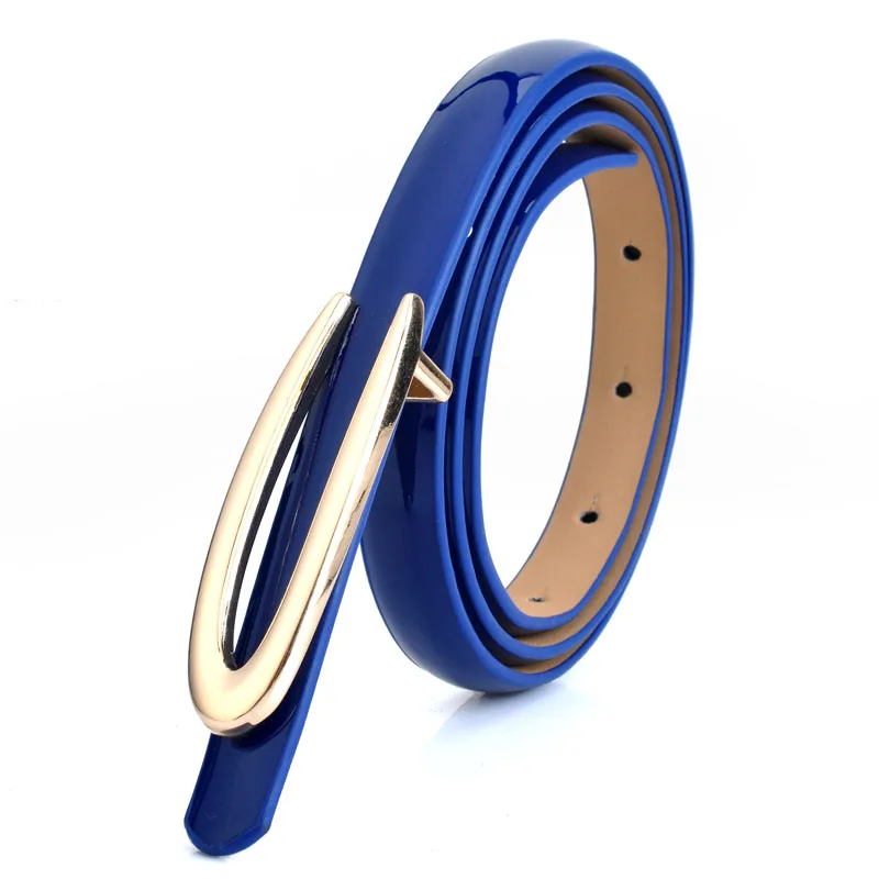 Elegant Gold Buckle Genuine Leather Women's Belt