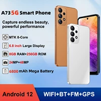 A73 Phone,Smartphone Android,6.8 inch,8GB RAM,256GB ROM,Dual SIM,Mobile phone,Google Play Store,13+32MP,6800mAh,Cellphones 1