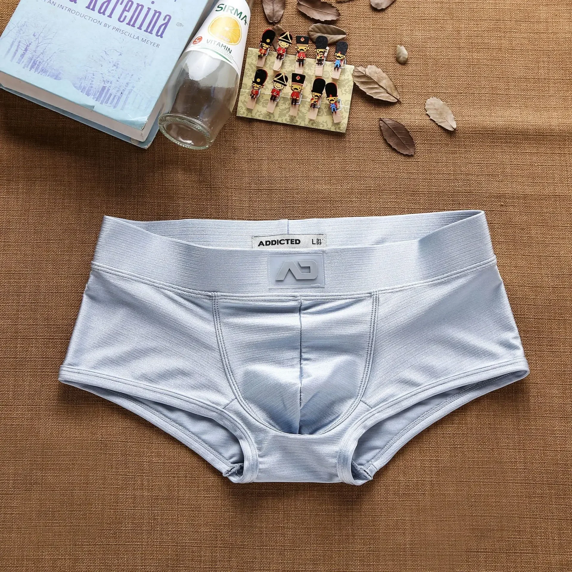 Bright color  men's panties low rise brushed sex gratitude convex youth boxers 5