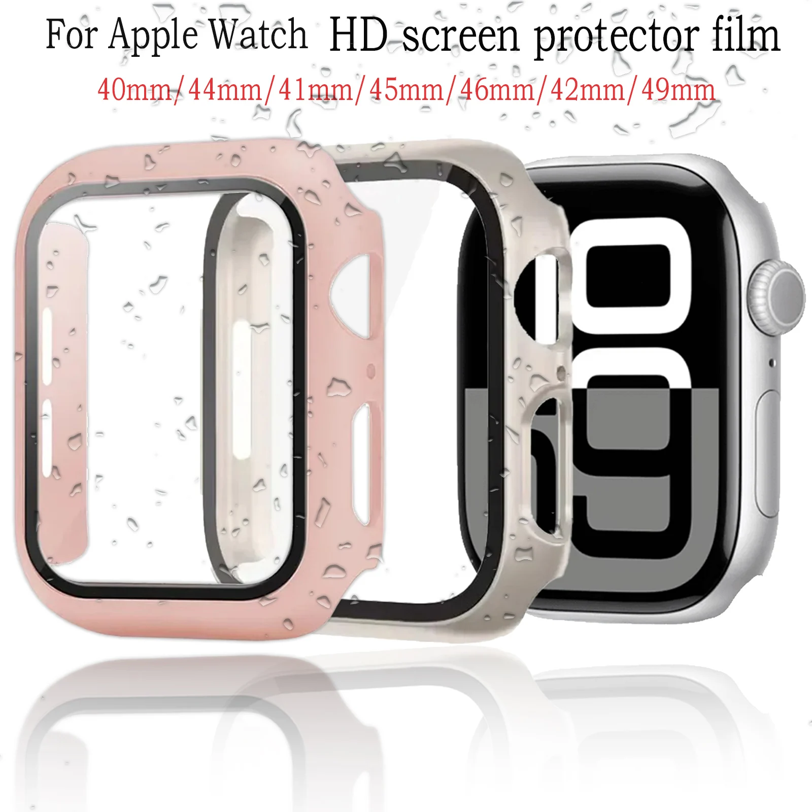 Apple Watch Screen Protector Glass+Cover For Apple Watch Ultra 49mm 46mm 42mm HD Screen Protector Film For Series 9 8 7 6 5 4 SE 45mm 41mm 44mm 40mm