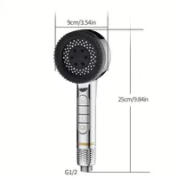 1pc Filtered Supercharged Shower Head Four-speed Adjustment With Water Seal Multi-functional Home Shower Bathroom Accessories 6