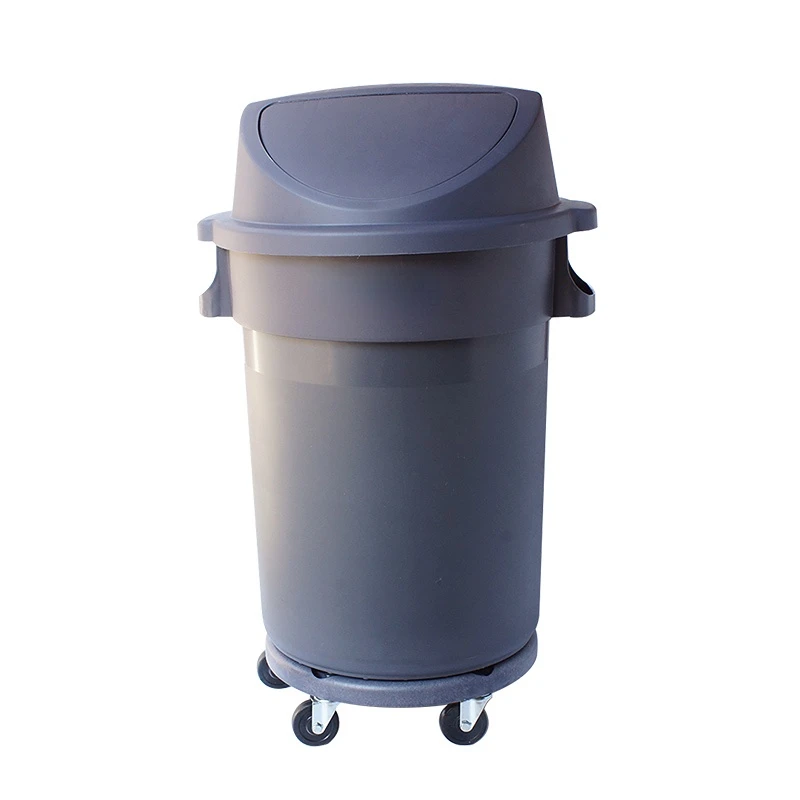  Cubo de basura redondo de plástico con asas, cubo de basura con  anillo de presión, cubo de basura para baño, cocina, cubos de basura de  oficina en casa (color C, tamaño