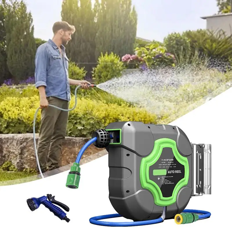 

Wall Mounted Retractable Water Hose Home Garden Supplies Telescopic Hose Reel Automatic Irrigation Equipment Watering System