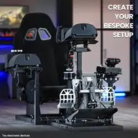Flight Sim Cockpit: Adjustable Racing Seat/Wheel Stand, Fits HOTAS & Logitech G29/G920 (No Wheels/Pedals/Throttle/Joystick) 2