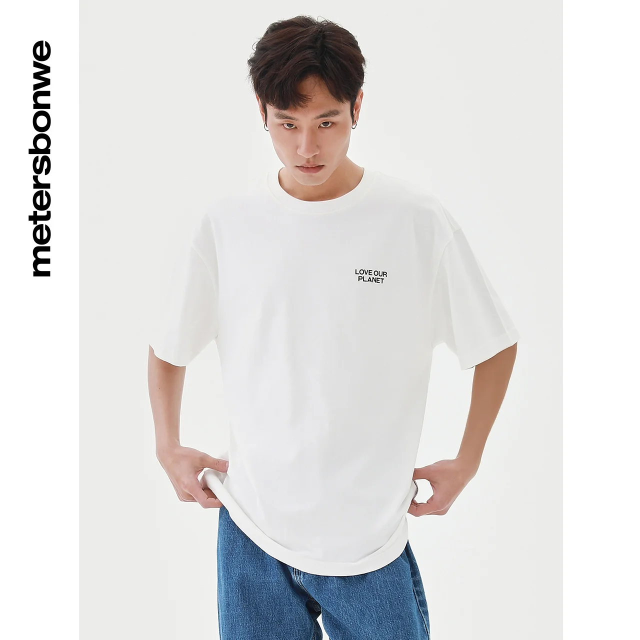 

Metersbonwe 2022 New T-Shirt For Male Men's Loose Short Sleeve TShirt Summer Pure Cotton Casual Print O-Neck Tees Hot Sale Tops