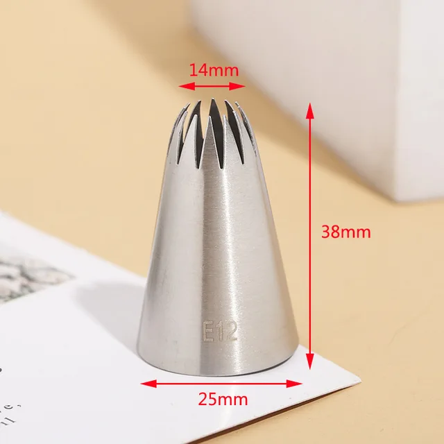 1/3pcs Piping Nozzles Set Stainless Steel Icing Nozzles Cream Cake Piping Tips For Dessert Biscuit Cup Cake, Kitchen Accessories 2