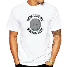 Social Life R I P Classic Adult T-Shirt men t shirt tanie i dobre opinie COTTON CN (pochodzenie) CZTERY PORY ROKU MATERNITY Damsko-męskie Na co dzień Drukuj Z okrągłym kołnierzykiem tops Z KRÓTKIM RĘKAWEM