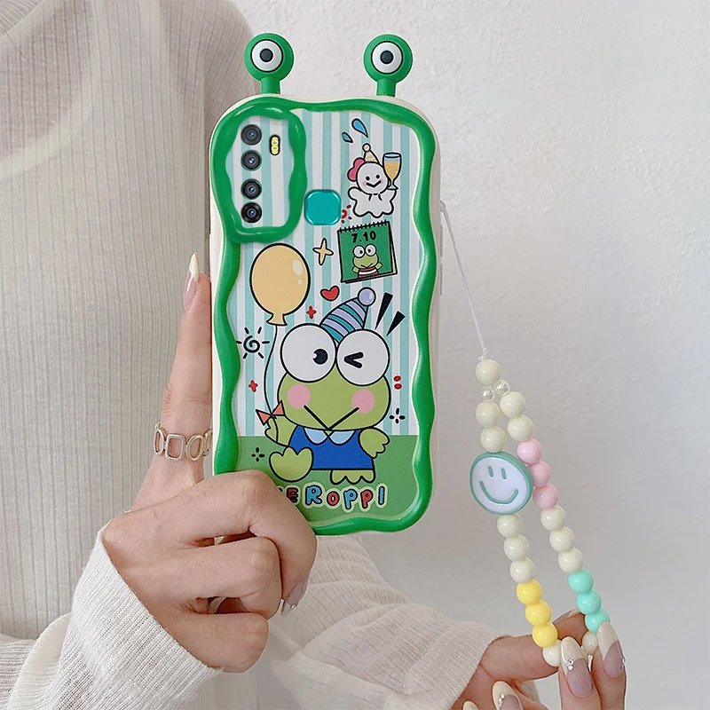 

Luxury Doll Cartoon Silicon Cute Sika Deer Frog Dust Bunny Rabbit Phone Case On For Infinix Tecno Spark 5 Pro Spark5 Back Cover