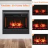 Electric Fireplace Insert 26-inch Wide 1400W Recessed and Freestanding Fireplace Heater with Remote Control 3-Level Flame 4