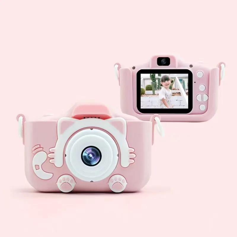 Mini appareil photo de dessin animé pour enfants, caméscope numérique, joli  appareil photo SLR, jouet unique pour bébé, écran HD 2 pouces - AliExpress