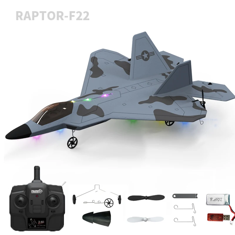 F22s Rc Airplane 4ch 2.4g 3d6g Warplane With Gyroscope & Led_voghion.com