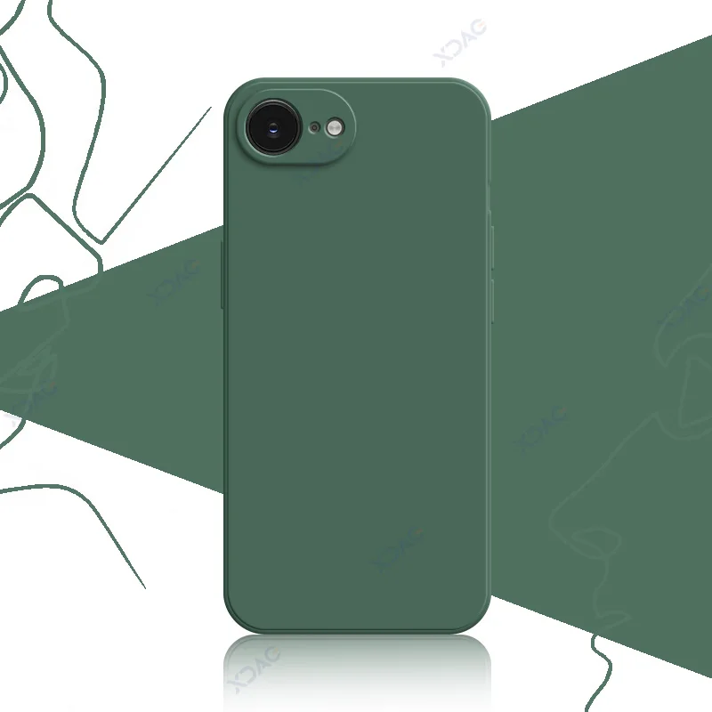 Premium 360° Soft Luxury Silicone Back Cover - Waterproof Square Design