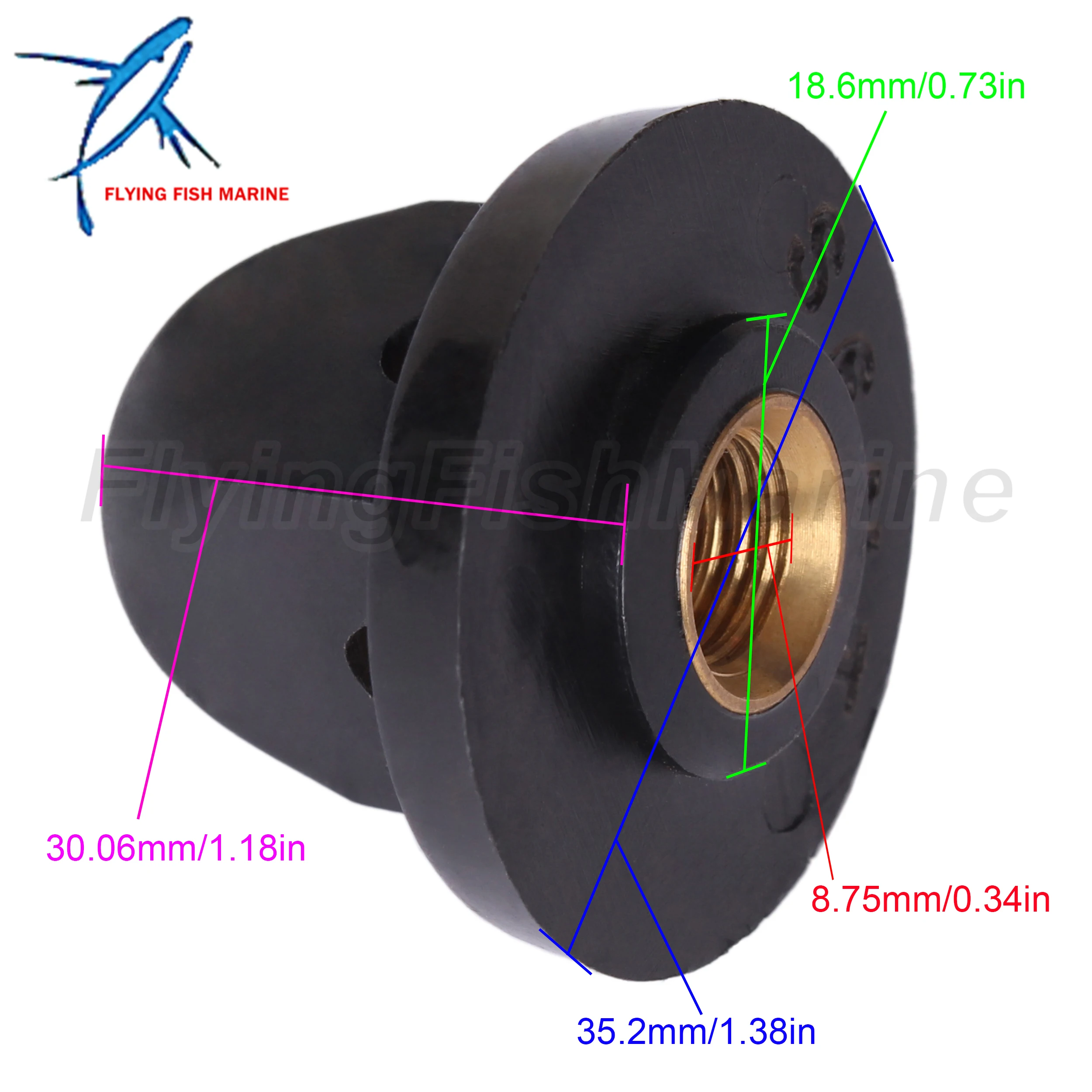 Boat Engine 58130-91JL0 Propeller Nut for Suzuki 2.5HP 4HP 5HP 6HP, 5030288 for Evinrude Johnson OMC BRP