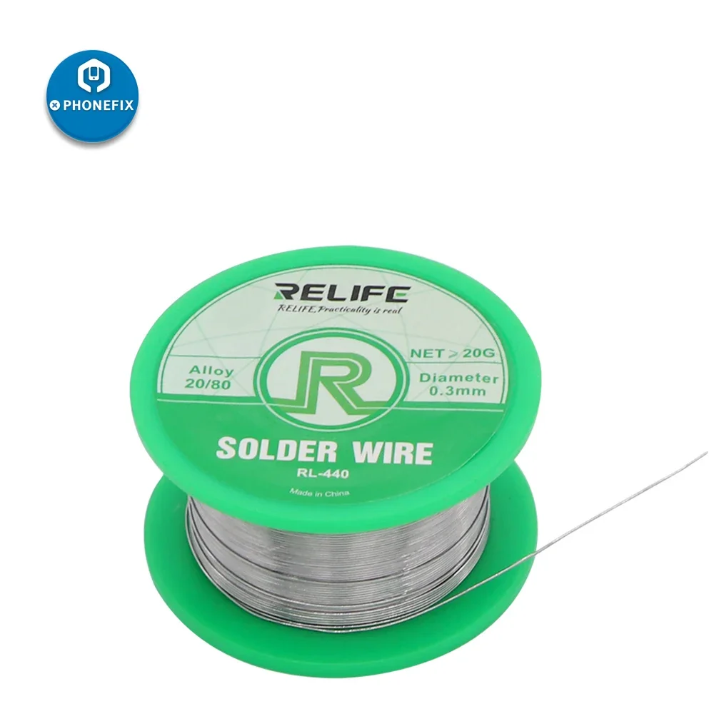 Soldering wire RELIFE 0.3/0.4/0.5/0.6mm Active Rosin Core Tin Wire 20g for Mobile Phone Motherboard BGA Welding Repair
