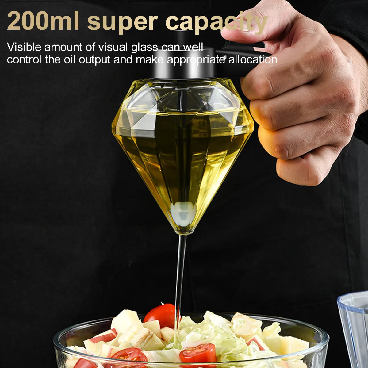 Dispenser Per Miele In Vetro Da 200ml - Contenitore Per Sciroppi E Salse, Con Base Antigoccia - Foto 5