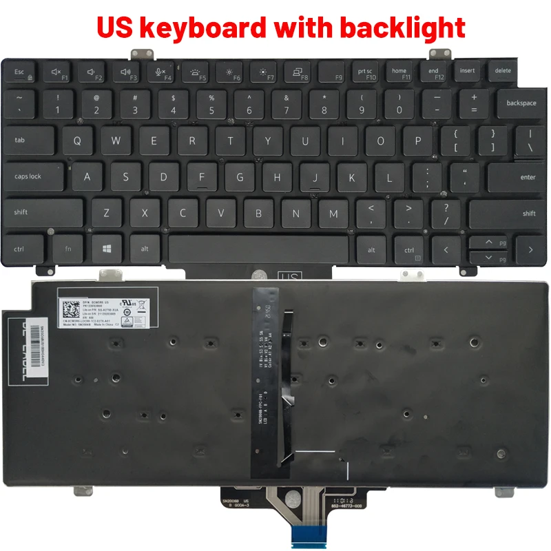 NEW for DELL Latitude 5420 5421 7420 7520 7521US/UK/Latin/Spanish laptop Keyboard 2-in-1 (Year 2021) 0CW3R5 SN2006B SG-A2750-XUA