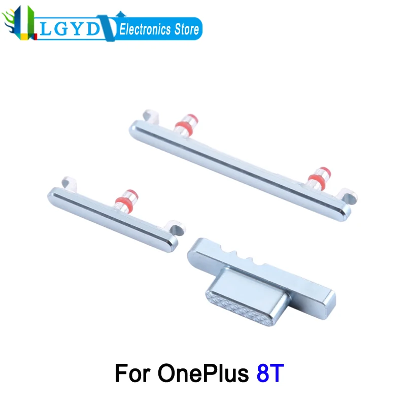OnePlus 8T 용 전원 및 볼륨 조절 단추, 휴대폰 수리 교체 부품