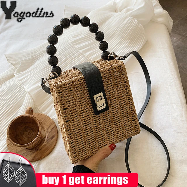 Straw Bag Weave Tote Bag Female Shoulder Bags for Women 2023 Summer Beach Straw  Handbags Lady Crossbody Travel Shopping Bags - AliExpress