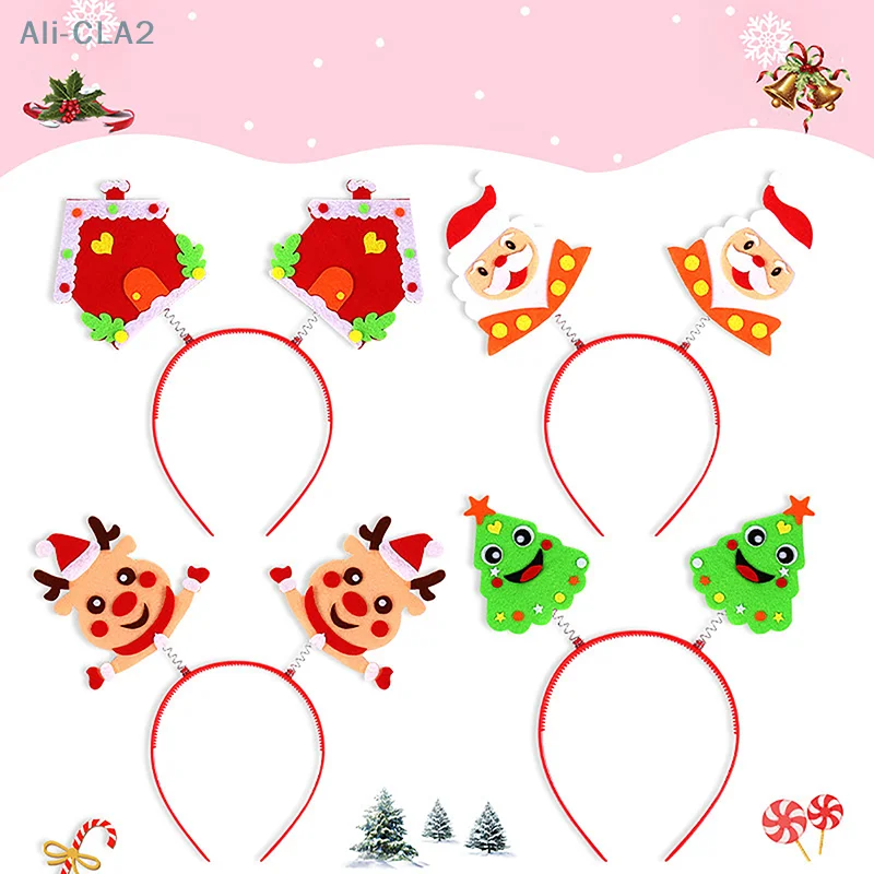 

Модные рождественские повязки на голову для женщин, оленей, рогов, Санта-Клауса, ободок для волос, рождественские аксессуары для рукоделия
