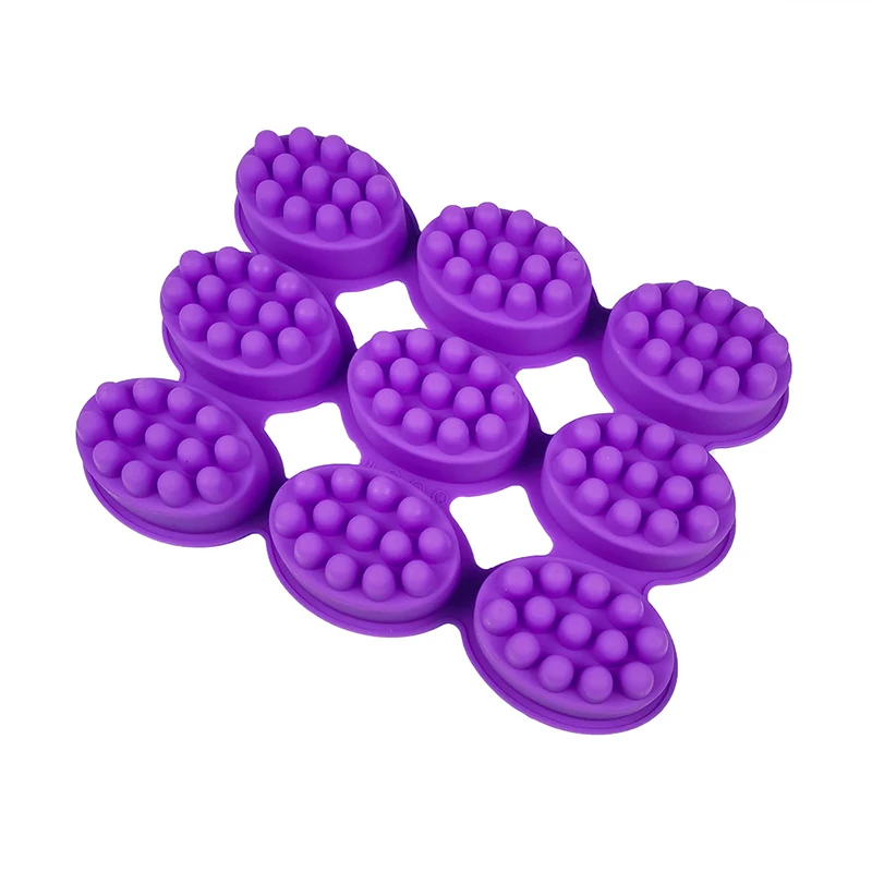Stampi per sapone con barra di massaggio in Silicone spazzola antiaderente 3D per capelli ricci fornure fai da te per la produzione di candele per budino di torta al cioccolato