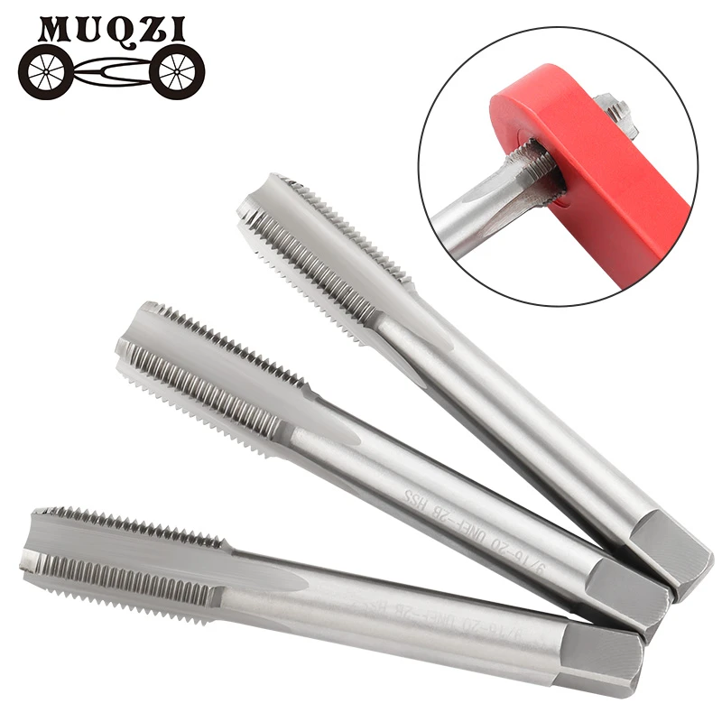 MUQZI Pedal Thread Tap Bike Right Left Crank Thread Tap For 9/16 Inch