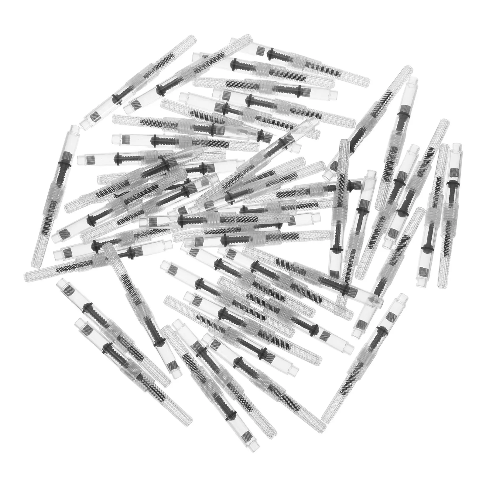 50Pcs 만년필 변환기 3.4mm 투명 재사용 가능한 잉크 흡수기 병에 담긴 잉크..
