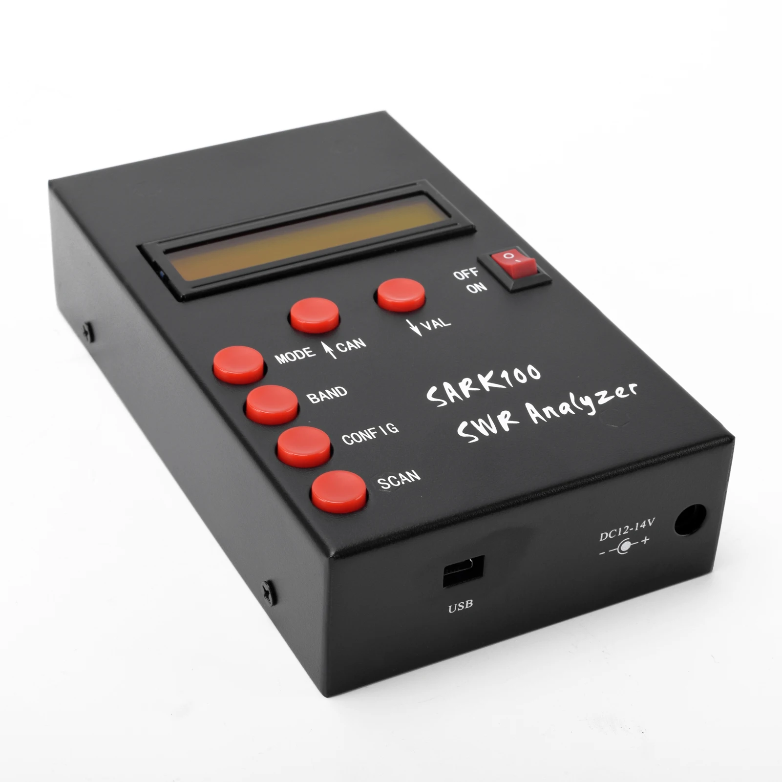 SARK100 High Accurate Antenna Analyzer Meter 1-60MHz Shortwave SWR Antenna Analyzer with 1 to 9.99 SWR Usable Measurement Range
