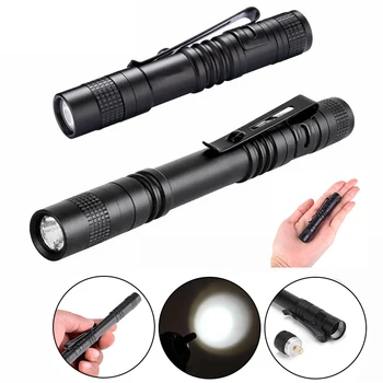 미니 펜 램프 휴대용 손전등, 치과 의사 및 작업 램프 검색, 단일 모드 LED 손전등, Q5 LED600 루멘
