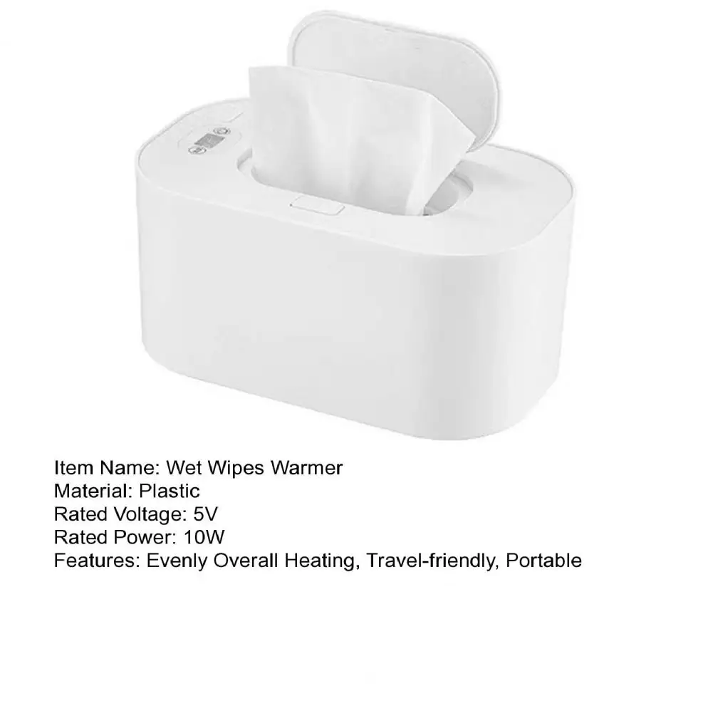 20*12cm Baby Wipe Warmer Wet Wipes Warmer LED Display Adjustable Wipe Warmer Dispenser For Baby Wet Wipes Home Travel Car Use