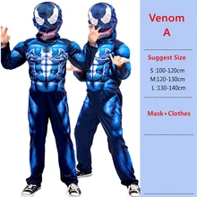  Marvel Avengers Cosplay Costume Iron Man Spiderman Deadpool Thanos Kids Muscle Clothes Party Halloween Clothes 