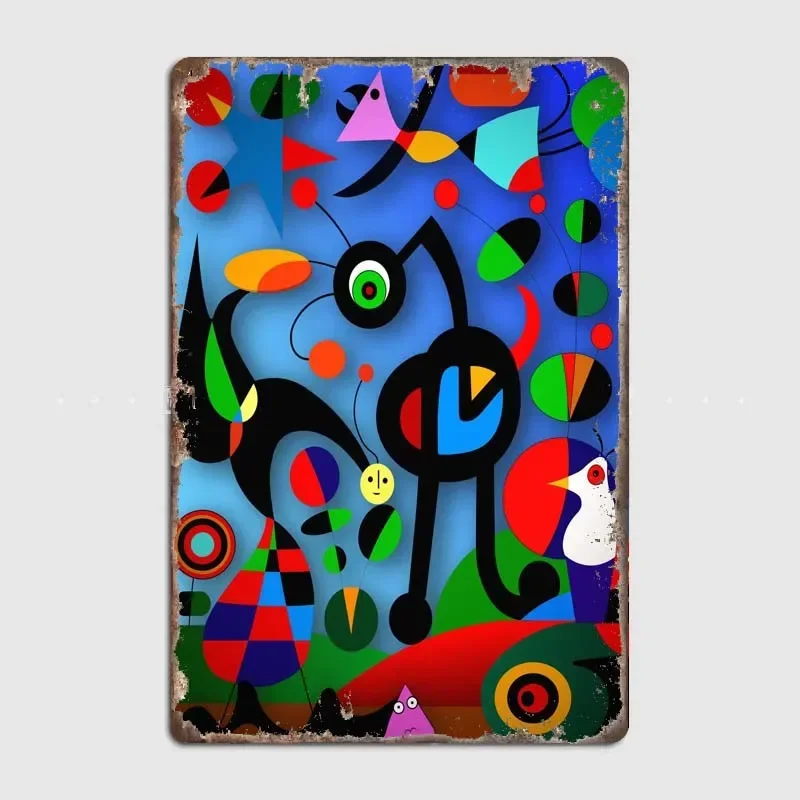 Giardino Divertente Famoso Dipinto Wall Art Metal Tin Sign Vintage Sofa Background Wall Decor Retro Elf Bar Poster Room Home Garden