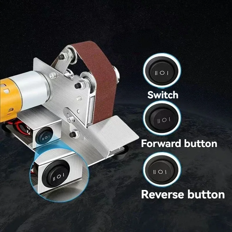 Small Mini Sanding Machine DIY Polishing Machine Woodworking Grinder Fixed Angle Grinder Sharpening Machine Home