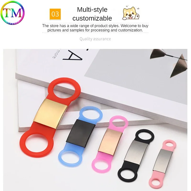 Silicone Zinc Alloy Pet ID Tag Dog Cat Personalized Name Collar Engraved Tags Accessories Name Telephone Number Pet ID Tags